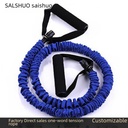 Multifunctional fitness tension device monochrome TPE latex elastic one-word anti-break tension rope physical training yoga