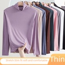 Modal long-sleeved T-shirt for women autumn women's turtleneck bottoming shirt inner wear slim fit plus size top for women winter