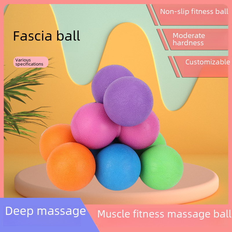 TPR fitness massage ball muscle relaxation fitness ball rubber peanut ball massage ball yoga fascia ball
