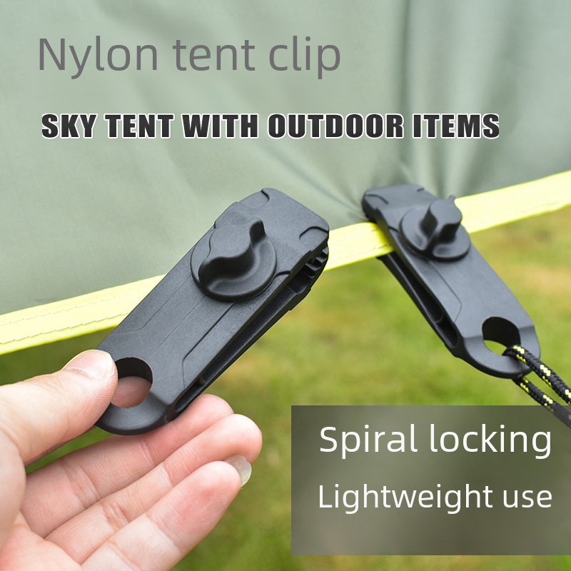 Tent added pull point shark clip outdoor camping canopy hook large tent clip windproof with reverse hook clip