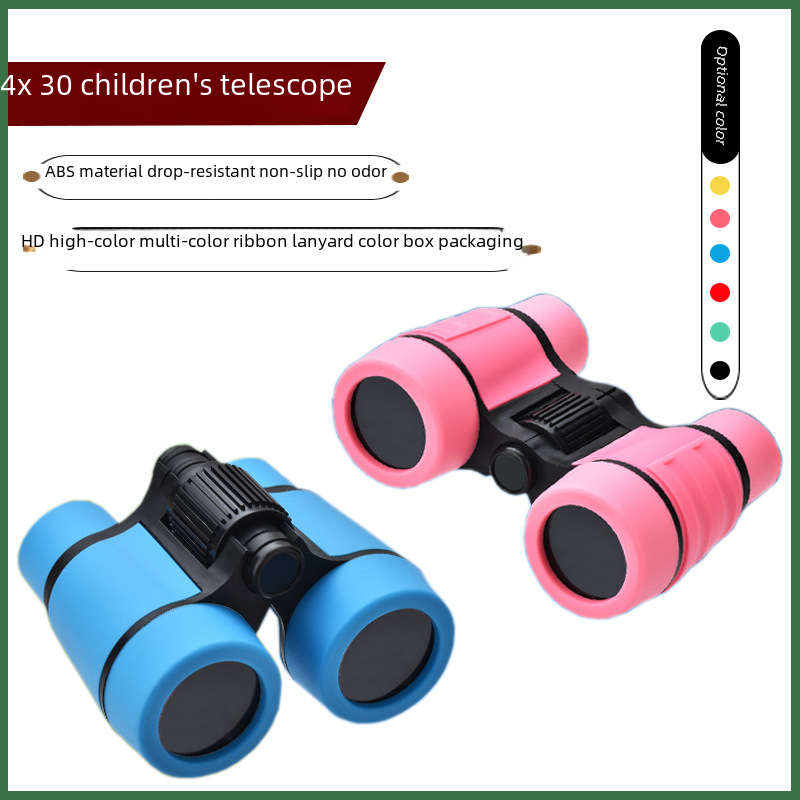 4x 30 children's telescope color rubber handle non-slip toy binoculars exclusive