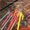 Outdoor lengthened color tent ground nail black bold steel nail camping canopy accessories beach camp nail canopy ground nail