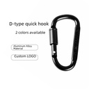 High-quality aluminum alloy mountaineering buckle D-shaped quick-hanging buckle d-shaped mountaineering buckle multi-function quick-hanging