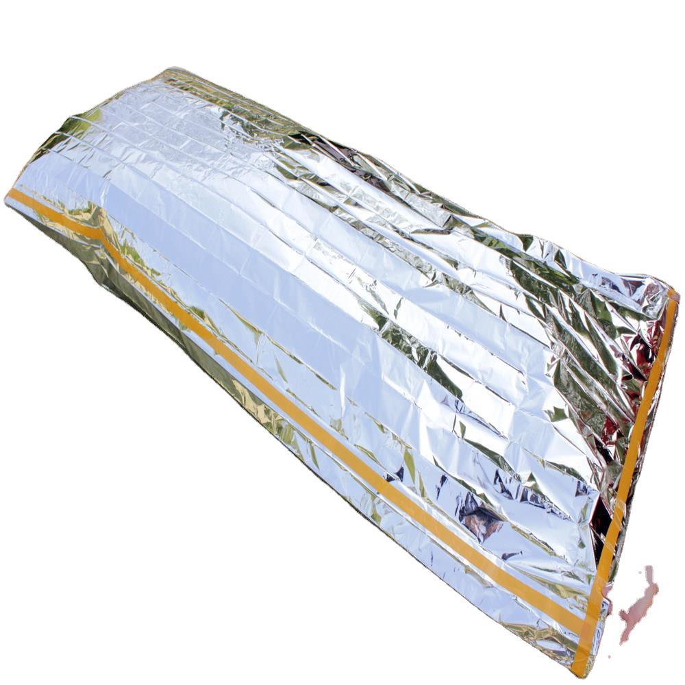 First aid sleeping bag aluminized pet direct supply customizable silver outdoor emergency sleeping bag first aid blanket