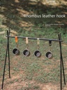 Outdoor Leather Metal Hook Camping Accessories S-shaped Key Hook Triangle Storage Rack Hook Clothes Line Hook