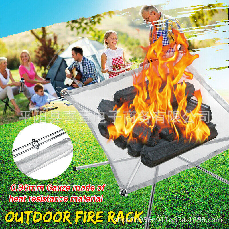 Portable Fire Pit folding bonfire rack outdoor camping burning rack barbecue burning Fire folding firewood stove