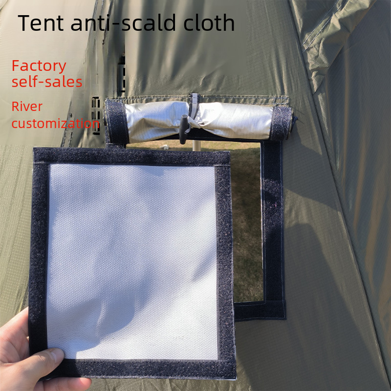 Outdoor Camping Firewood Stove Tent Accessories Flame Retardant Refractory Ring Protective Cover Anti-scalding Cloth Chimney Pipe Fire Ring
