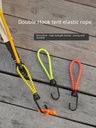 Outdoor tent elastic rope elastic rope canopy holder binding rope multifunctional metal hook elastic band