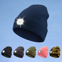 2024 led lighting knitted hat rechargeable removable and washable luminous warm hat luminous hat