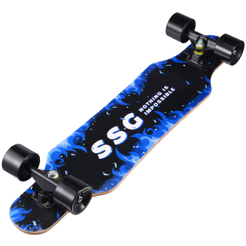 80cm long board highway four-wheel skateboard dance board adult brush street beginners land surfing skateboard