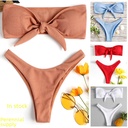 sexy tube top bow women's split bikini bikini spot