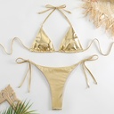 Swimwear Sexy Lace-up bikini Swimsuit Women's Durable Gilded bikini