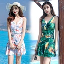 Swimsuit women's conservative sexy skirt hot spring one-piece belly cover slimming fashion small fresh slimming swimsuit