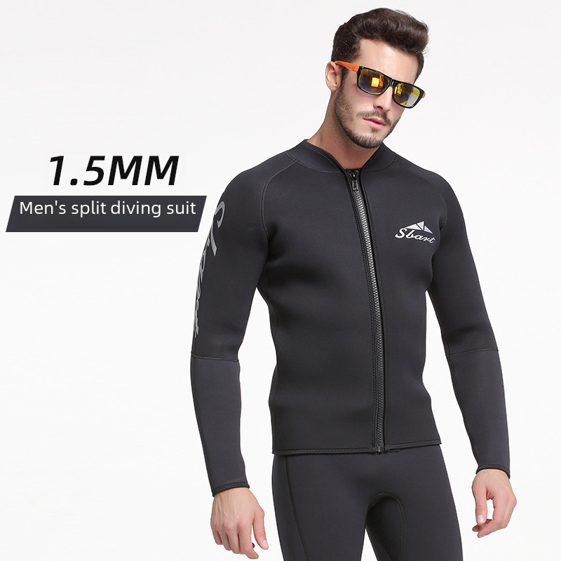 Sharbat 1.5mm diving suit split thermal diving suit long sleeve cold-proof sunscreen snorkeling winter swimming suit suit