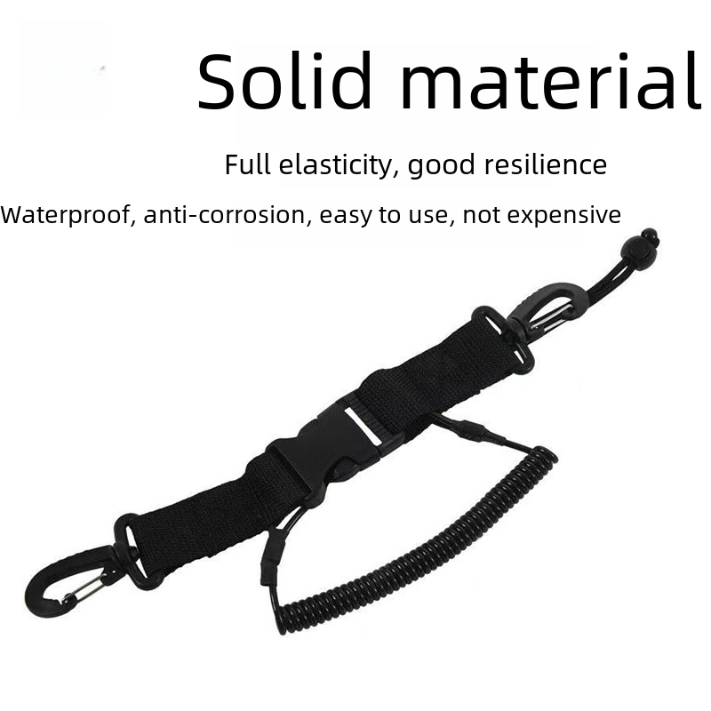 Diving camera lost rope TPU spring rope anti-lost two ends quick shackle BCD telescopic lanyard underwater photography equipment