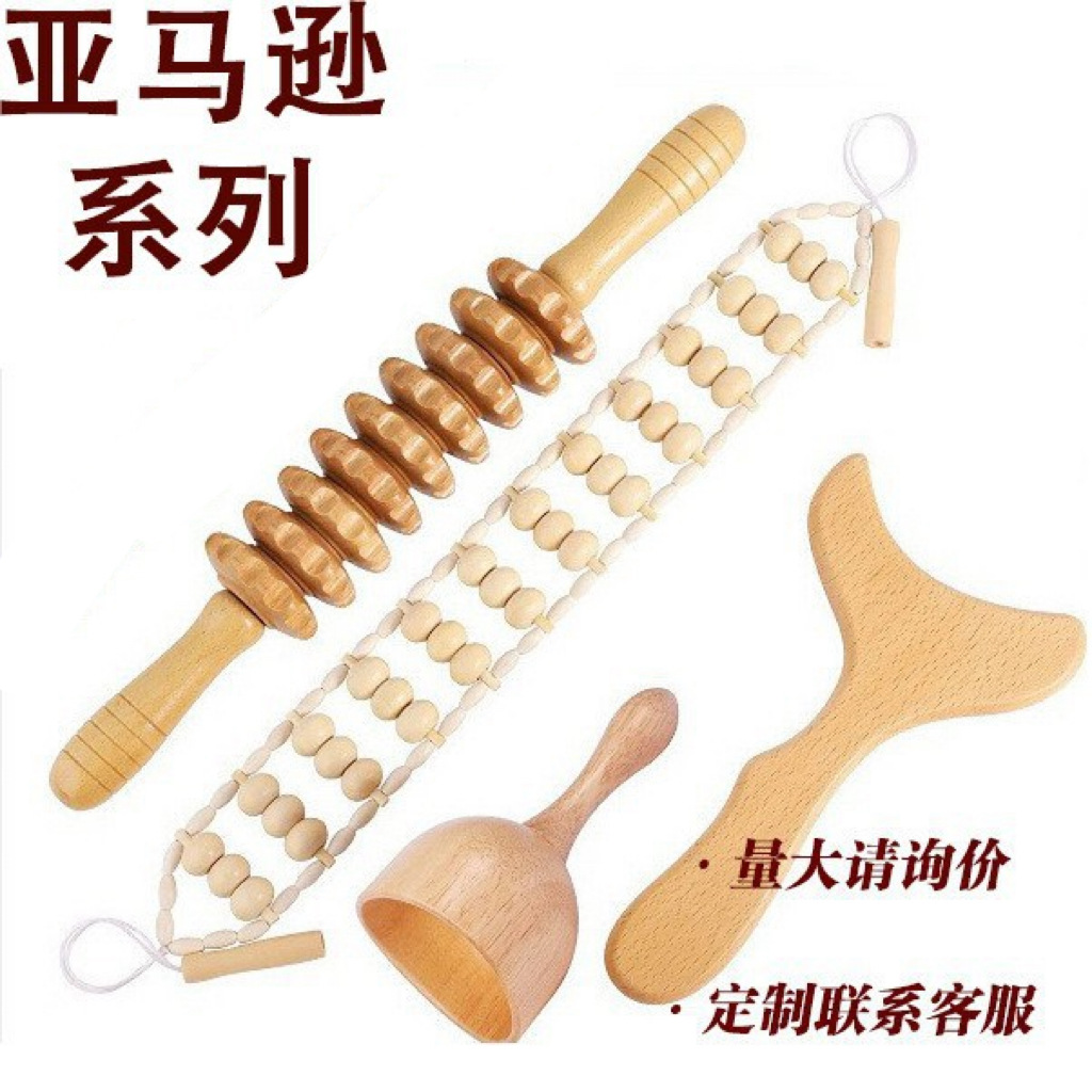 Wooden massager series manufacturers meridian hammer beating massage stick back leg scraping board