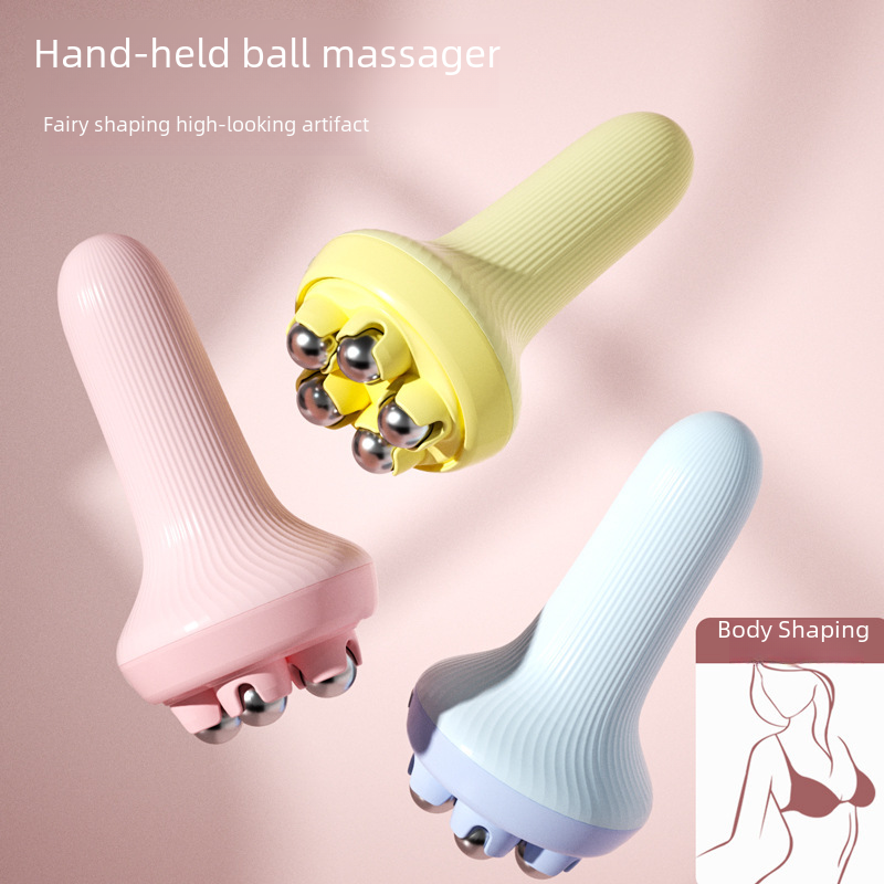 Five-ball leg inner shaping massager exercise muscle relaxation abdominal roller kneading belly thin waist Meridian brush