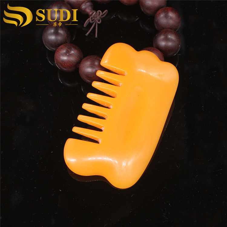 Factory direct supply plastic resin beeswax scraping comb head massage comb Meridian comb back scraping plate