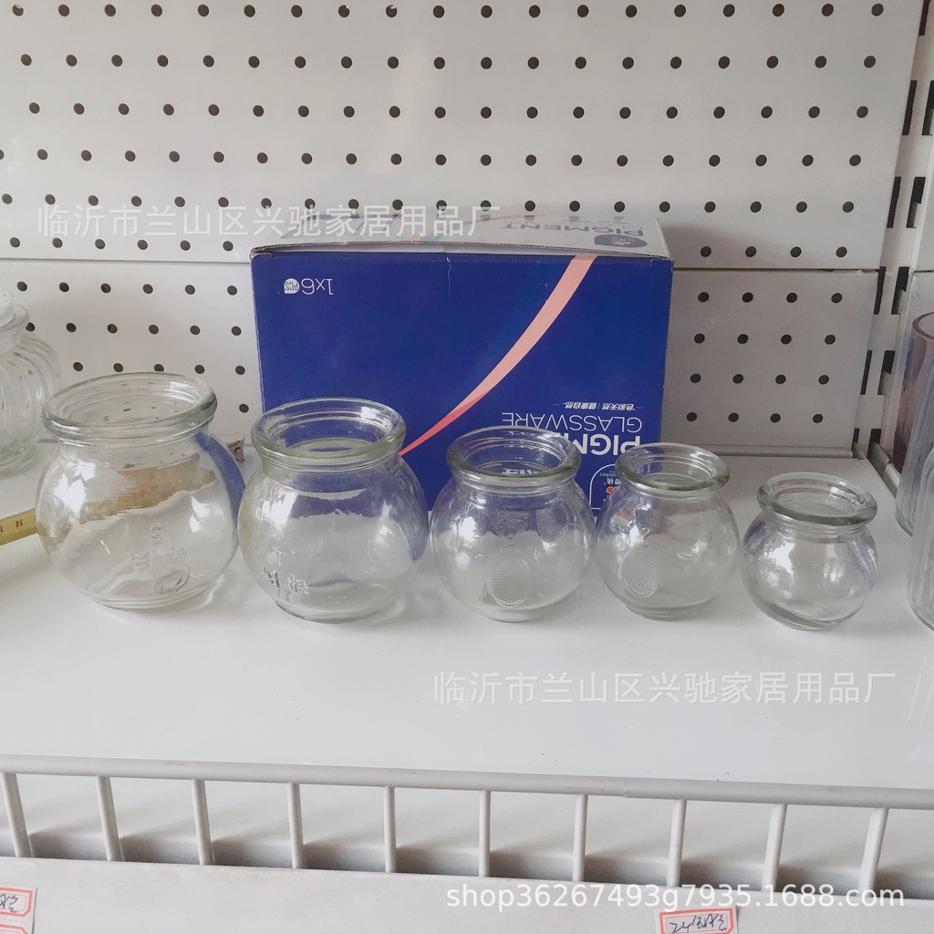 Transparent glass cupping cupping two-dollar store supply 3 yuan store stall supply