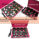 20 pcsset energy stone massage health heater SPA essential oil massage volcanic stone Warm moxibustion aluminum heating box