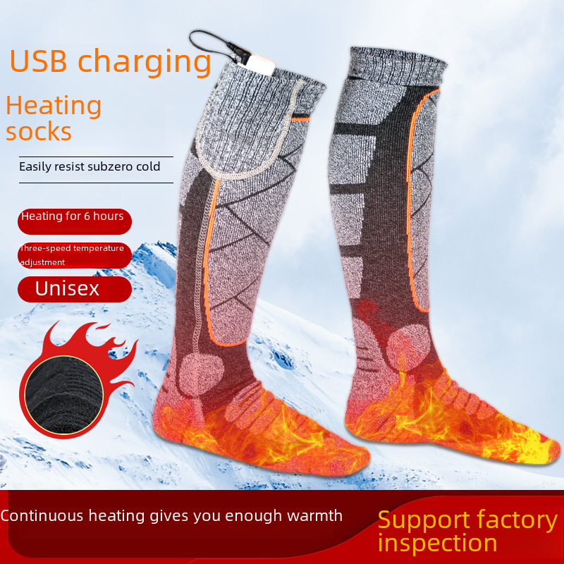 heating socks winter usb charging warm socks merdale cotton heating socks ski electric socks