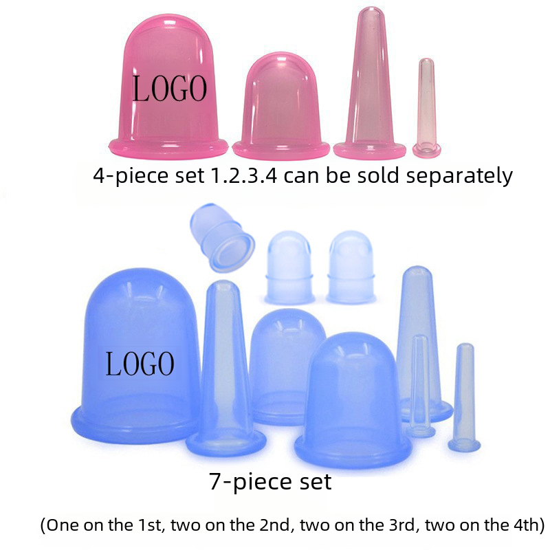 Beauty Salon Acupoint Silicone Cupping Health Dehumidification Silicone Cupping Appliance Household Vacuum Press Massage Cup