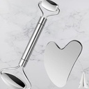 SOURCE Factory stainless steel roller massager heart-shaped stainless steel thumb scraping board face scraping metal scraping