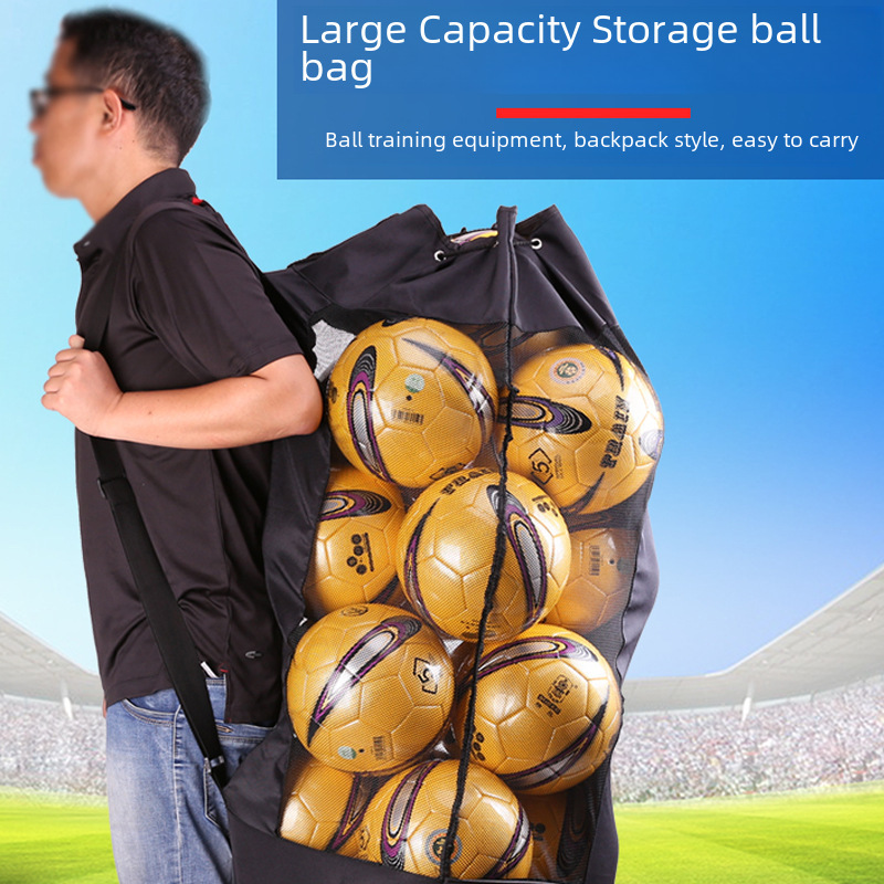 Spot Basketball Bag Bold Net Bag Large Capacity Ball Bag Training Ball Bag Student Portable Storage Bag Single Shoulder Ball Bag