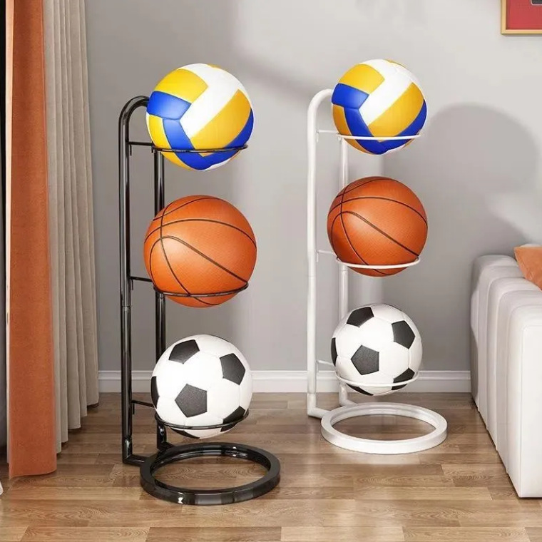 Foldable Basketball Storage Rack Household Simple Football Volleyball Collating Storage Three-layer Four-layer Children's Ball Games Placement