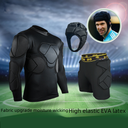 Long Sleeve Goalkeeper Suit Thickened Goalkeeper Suit Longmen Suit Knee Protector Elbow Protector Helmet Armor