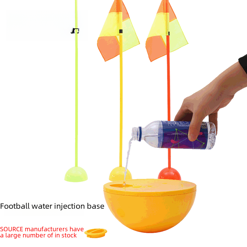 hot football training corner flag base manufacturers ABS round mouth sand filling sign Rod water filling base