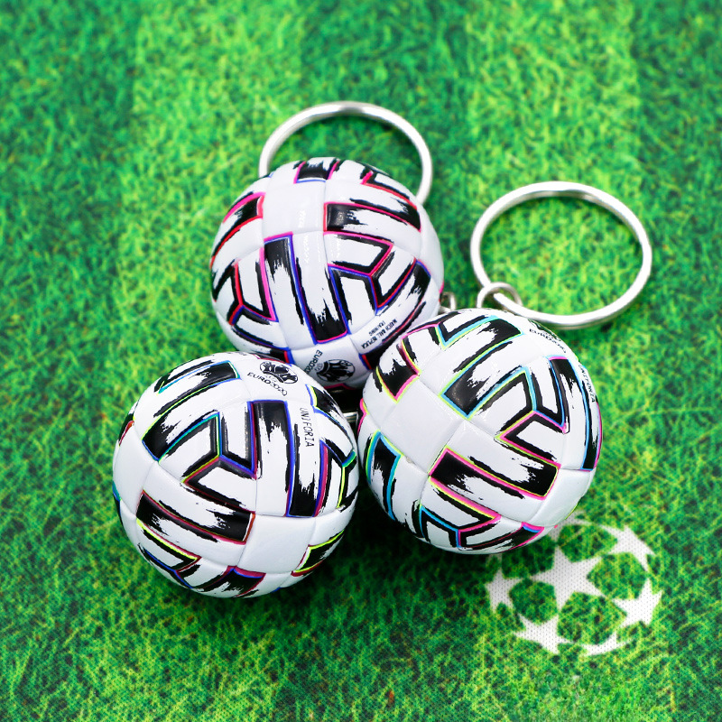 Football key chain pendant souvenir fans small gift bag ball pendant key chain school event gift