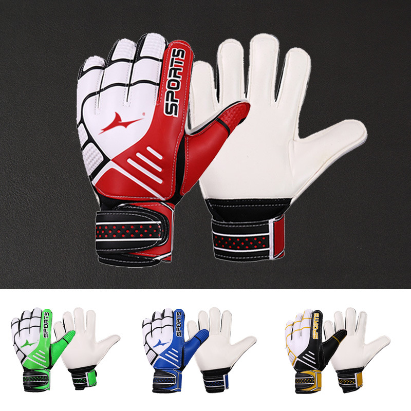 Football goalkeeper gloves goalkeeper adult children professional Primary School student finger guard equipment non-slip training wear-resistant gloves