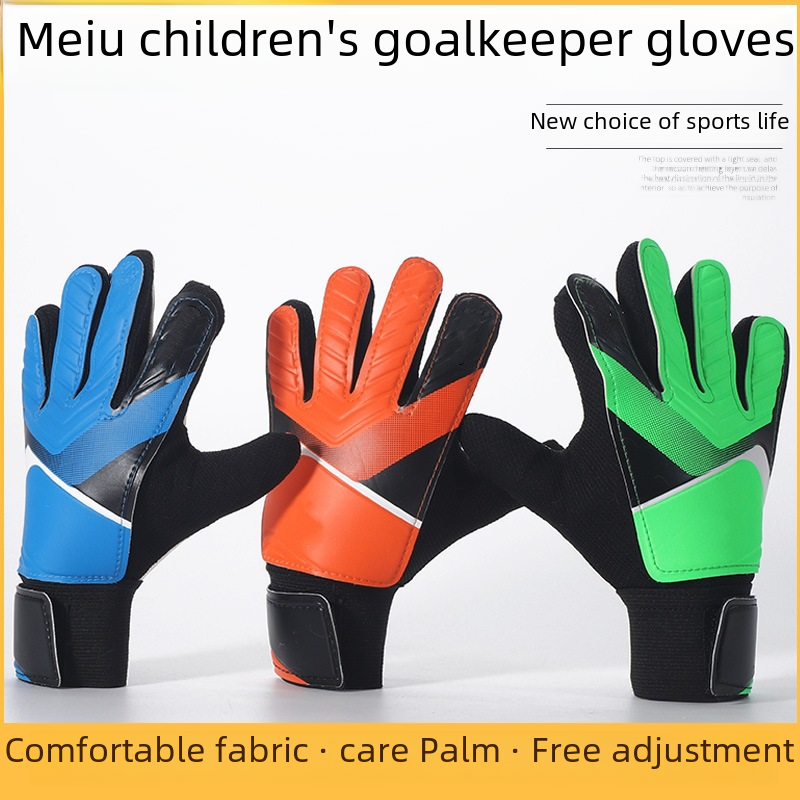 BAISHITE kids soccer goalkeeper gloves goalkeeper training gloves thickened latex non-slip gantry gloves