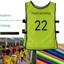 Manufacturers are now batch of football training vest vest vest mercerized breathable soft adult children open waist points against clothing printing