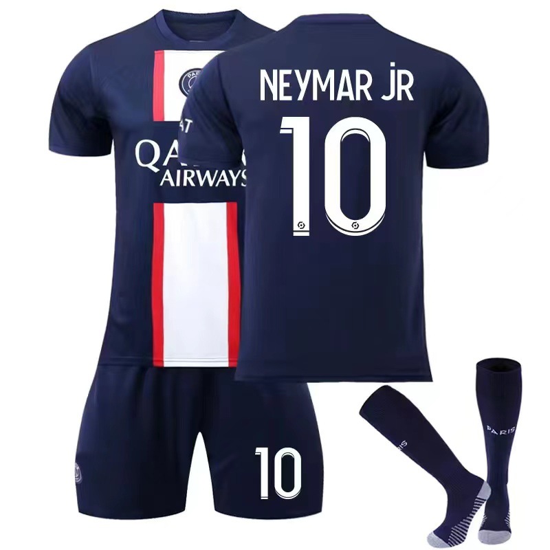 22-23 Paris Home Jersey No.7 Mbappe No.10 Neymar Adult Children's Wear Football Clothes Children's Training Clothes