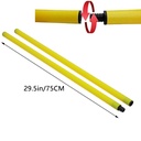 Senior high school entrance examination football basketball training around the rod yellow double section splicing Rod 1.5 meters sign Rod training obstacle Rod