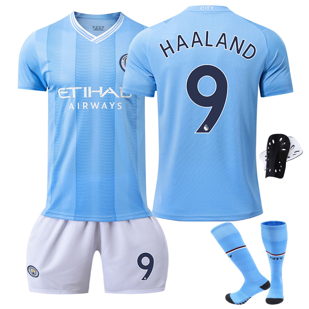 2324 Manchester City Home Football Uniform No. 9 Harland 10 Glalish 17 De Bruyne Cross Border Breathe Version