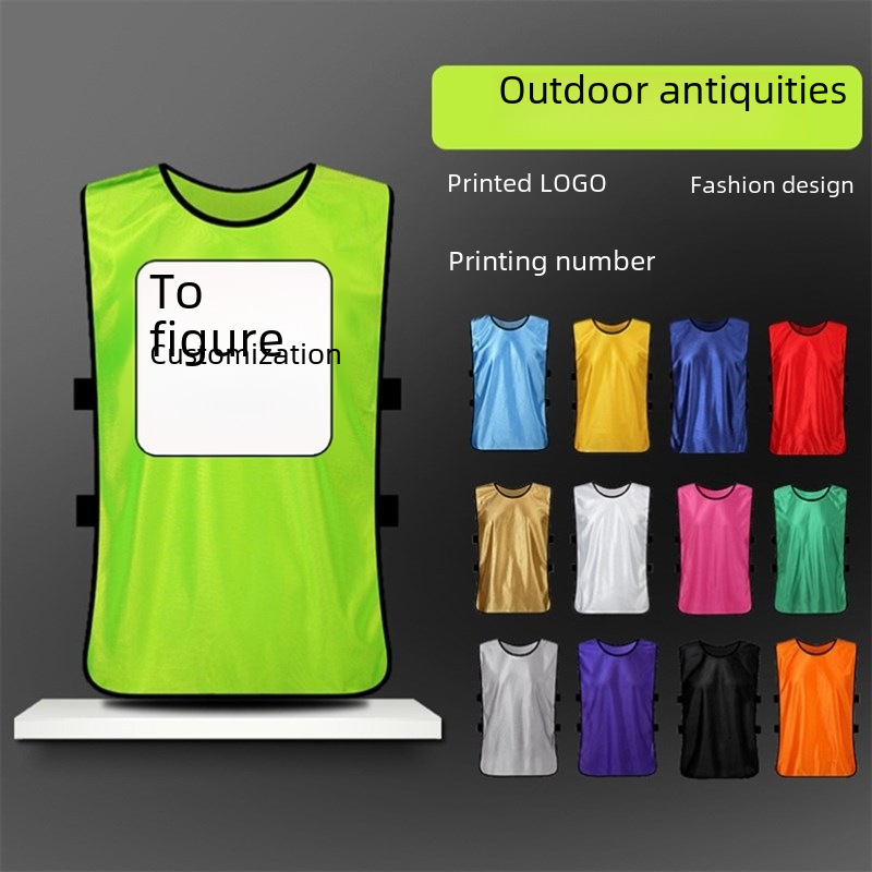 Factory direct clothing football basketball training vest expansion activities team group group building vest advertising shirt