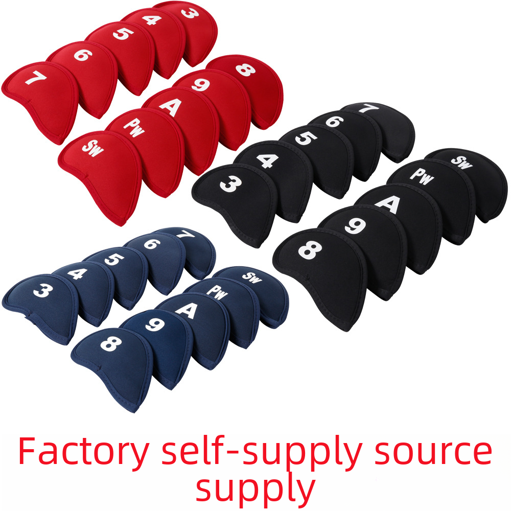 Yuofan source supply digital ball cover cap set 10 iron rod cover personal supplies accessories golf club cover