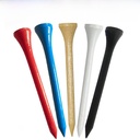 Golf ball nail wooden TEE bamboo primary color color ball holder base in stock fixed LOGO trademark printing