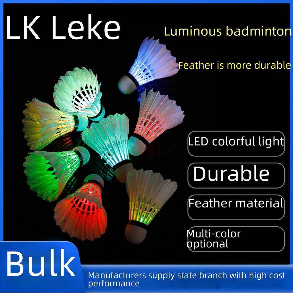 Leke luminous badminton source factory spot supplier Super bulk LED light night luminous badminton