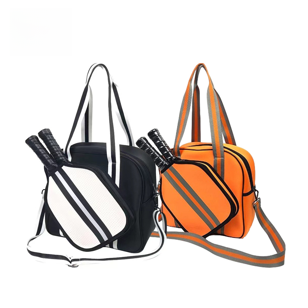 In stock diving material tennis racket bag portable messenger bag striped printing outdoor sports bag peak racket bag