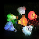 跨境led夜光羽毛球厂家散装带灯发光夜间荧光耐打泡沫塑料尼龙球