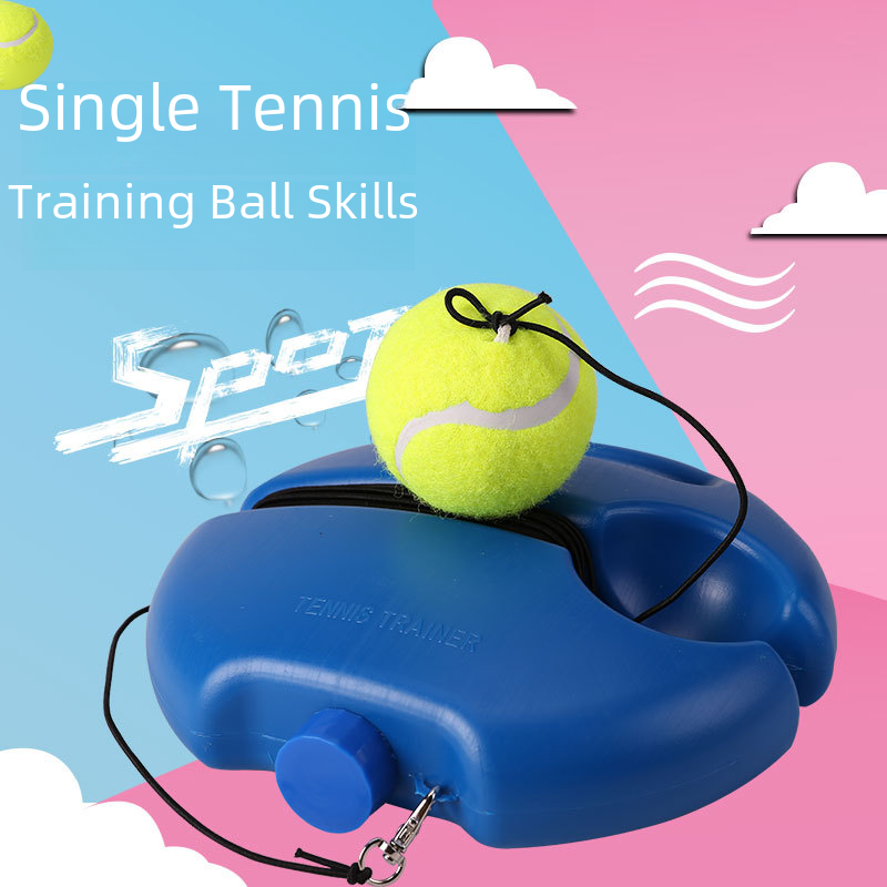 single tennis training base tennis trainer with line tennis exerciser base rebound with rope tennis training