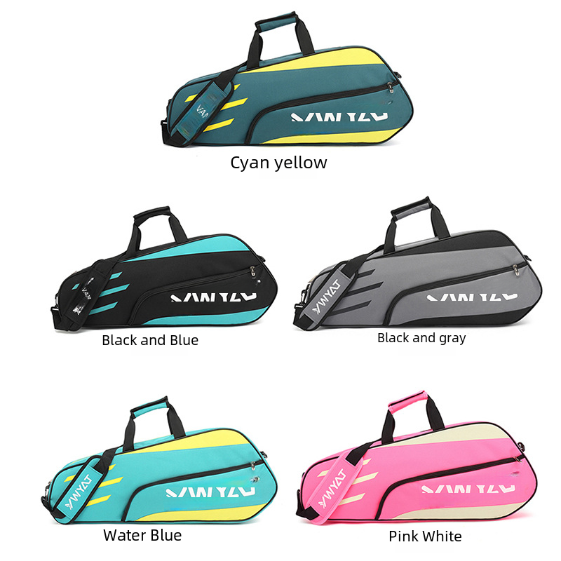 badminton bag double shoulder single shoulder 3 men's and women's backpack net feather racket bag thick Korean students