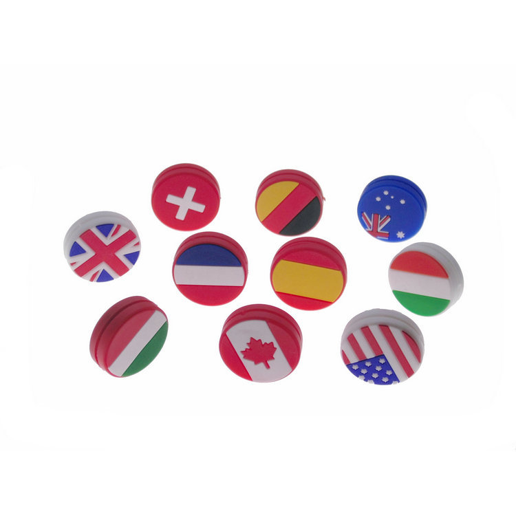 Tennis Racquets Shock Absorber Cartoon American Canadian Flag PVC Material Tennis Avoidance Shock Absorber