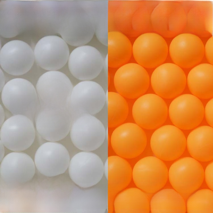 厂家供应PE乒乓球黄白无字抽奖球摸奖塑料球光面有缝40mm批发