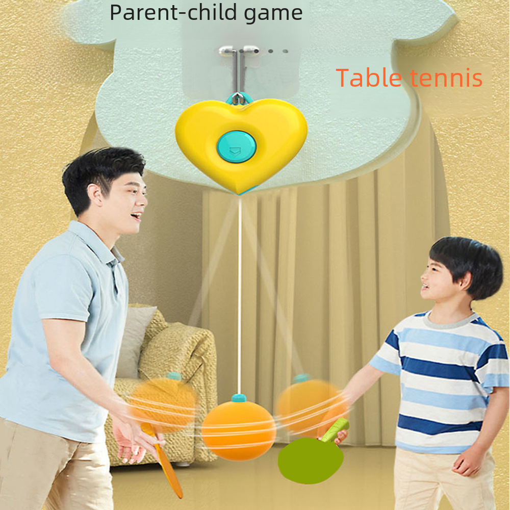 Saiyukang children's heart-shaped hanging table tennis trainer indoor home parent-child exercise eyesight hand-eye coordination