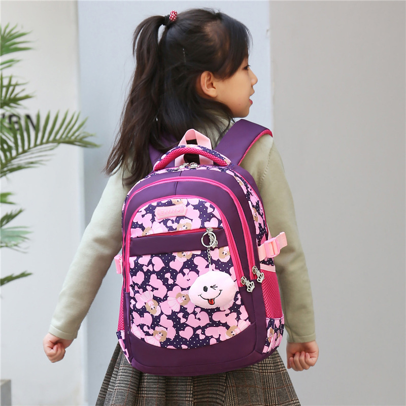 Primary School Schoolbag 1-3-5 Grade Children's Backpack Girls' Large Capacity Ultra-light Load-reducing Ridge Protection Girls' Backpack